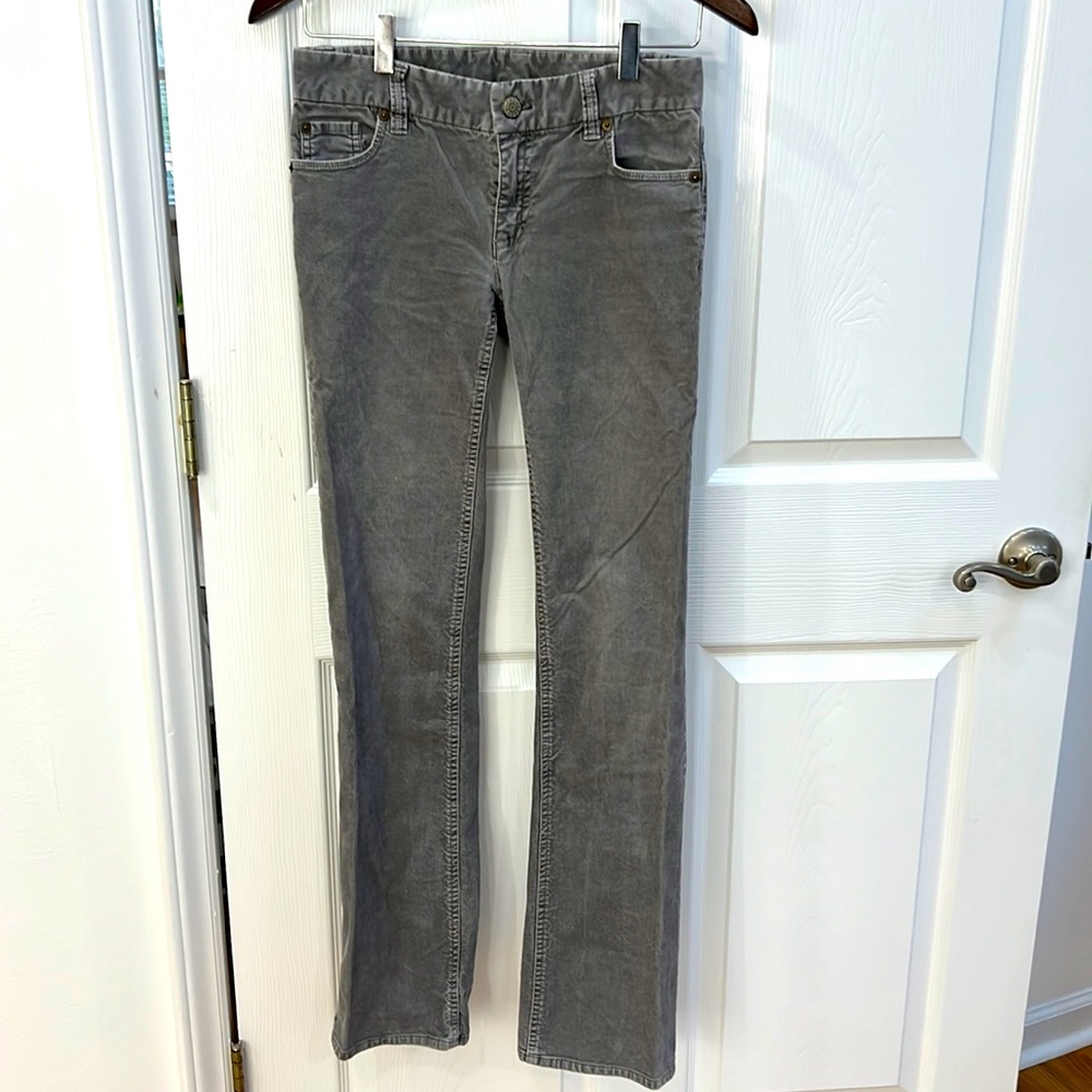 J. Crew Gray Corduroy Skinny Jeans, Size 0R